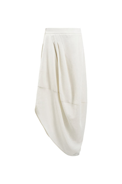 SELFWHO Lyocell Blend Asymmetric Bud Skirt