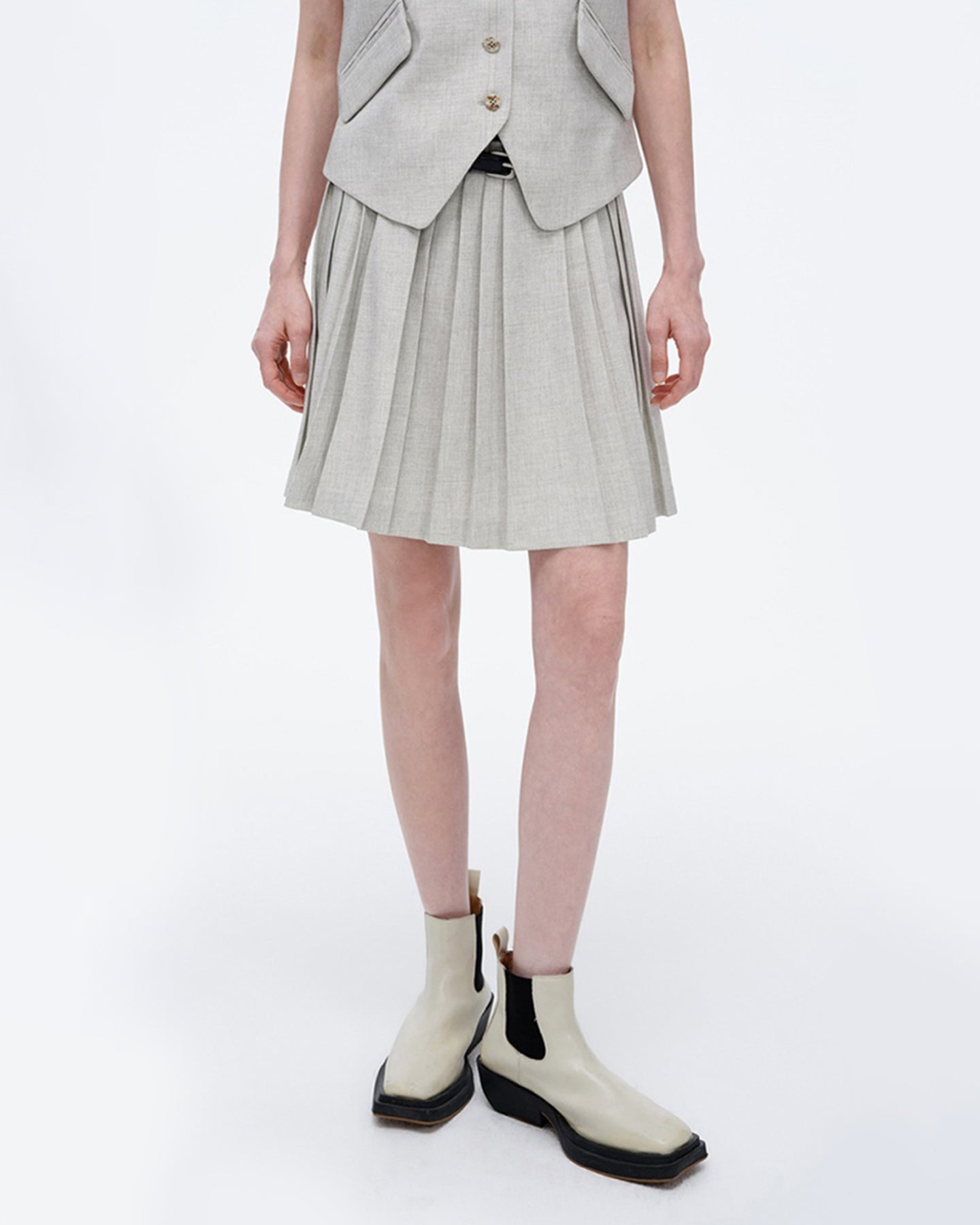 Classic All-Match Pleated Miniskirt