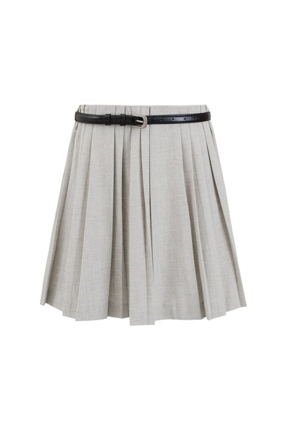SELFWHO Classic All-Match Pleated Miniskirt
