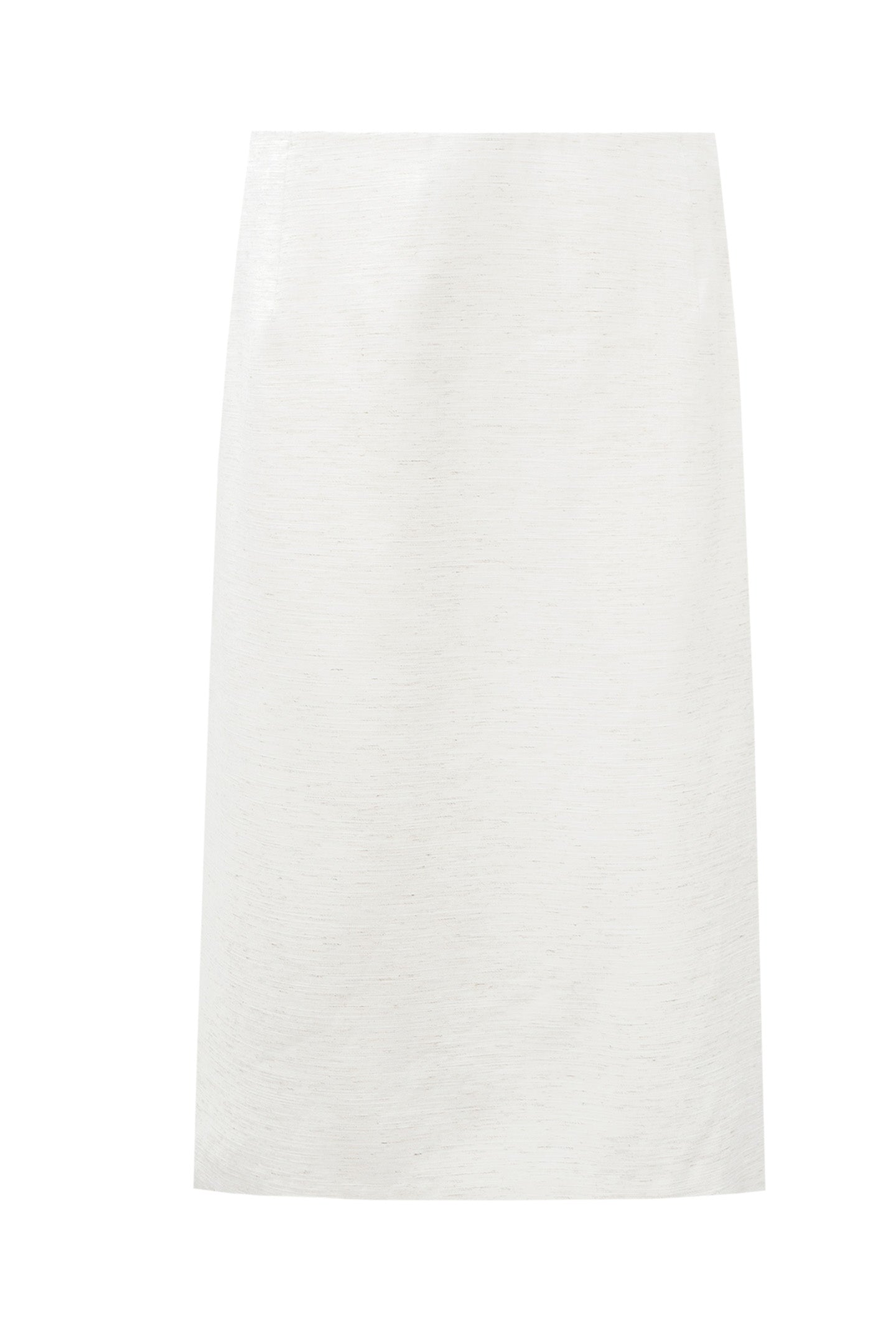 Linen-Blend H-Line Straight Skirt
