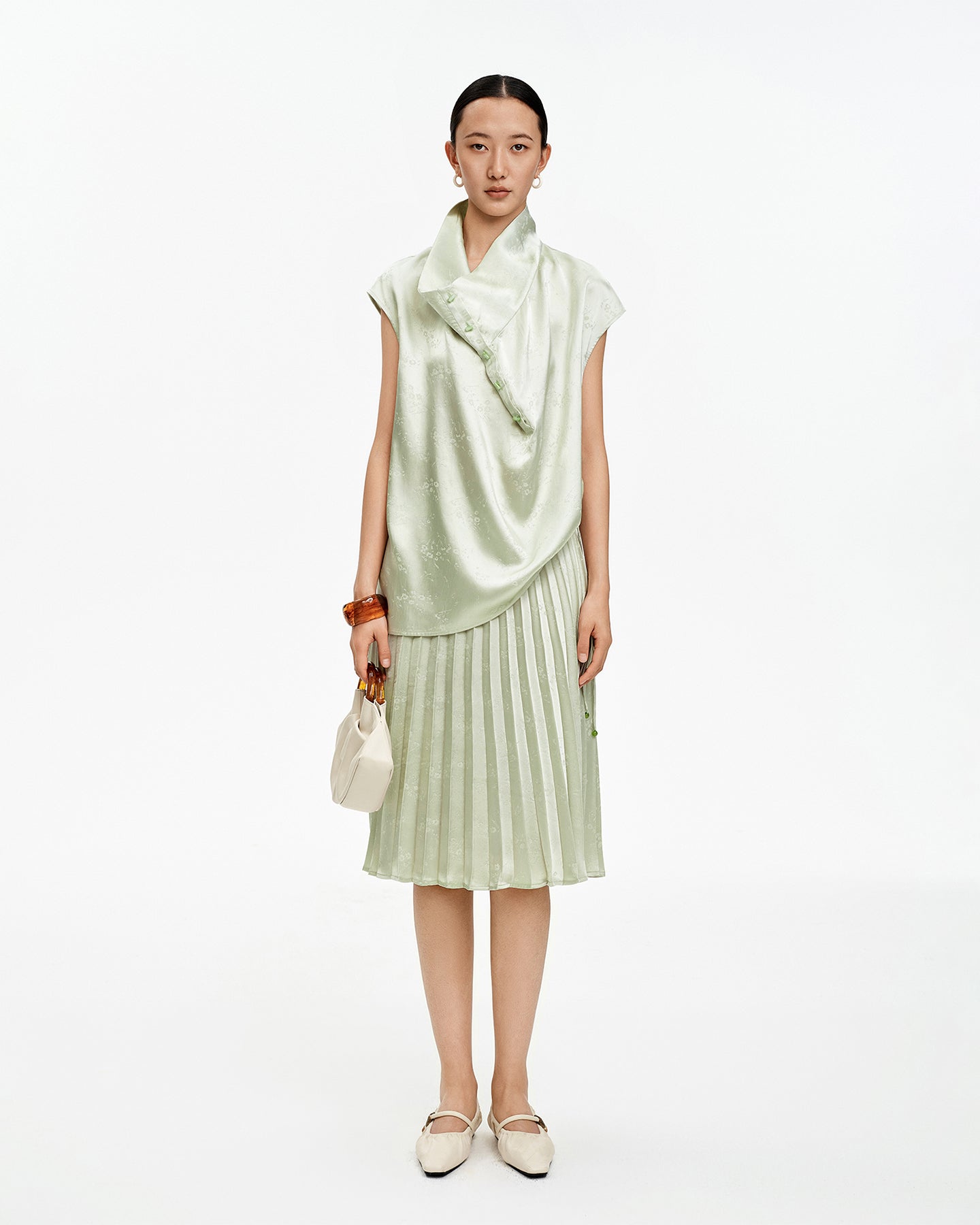 New Chinese Style Satin Top