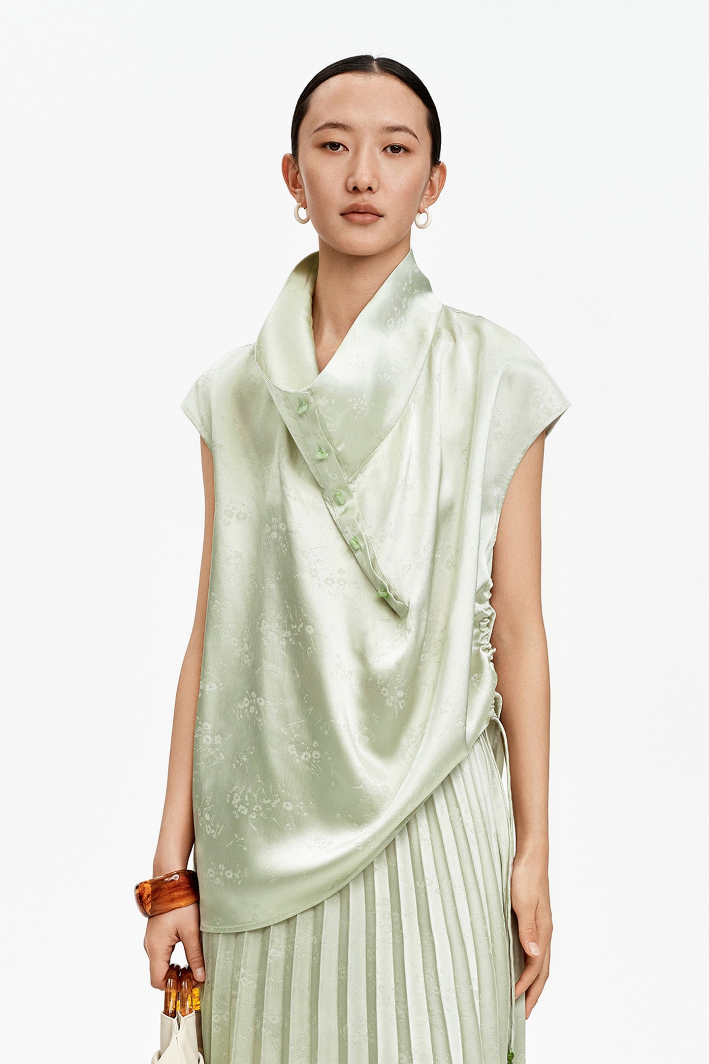 New Chinese Style Satin Top