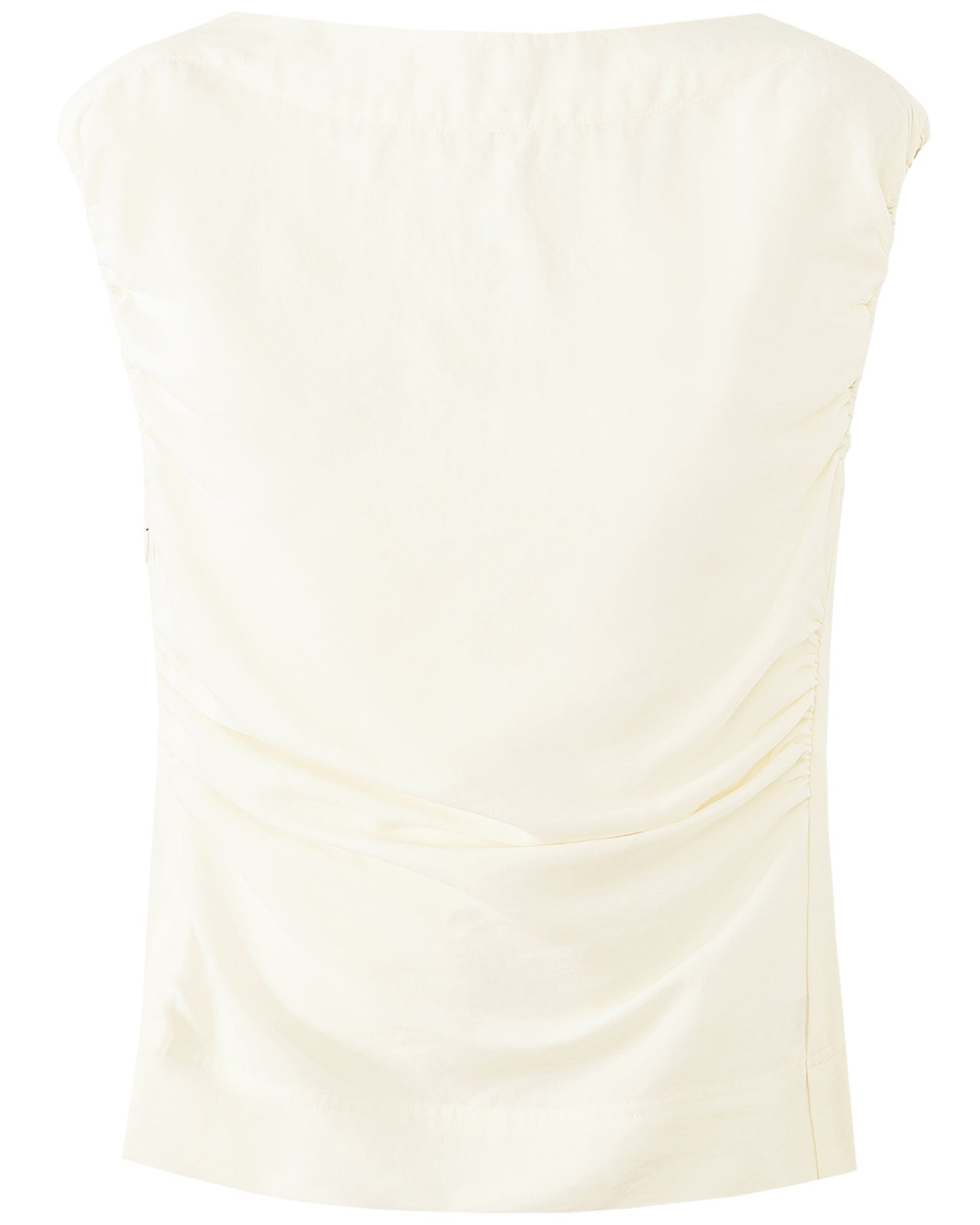 Cotton-Blend Shirred Vest and Skirt