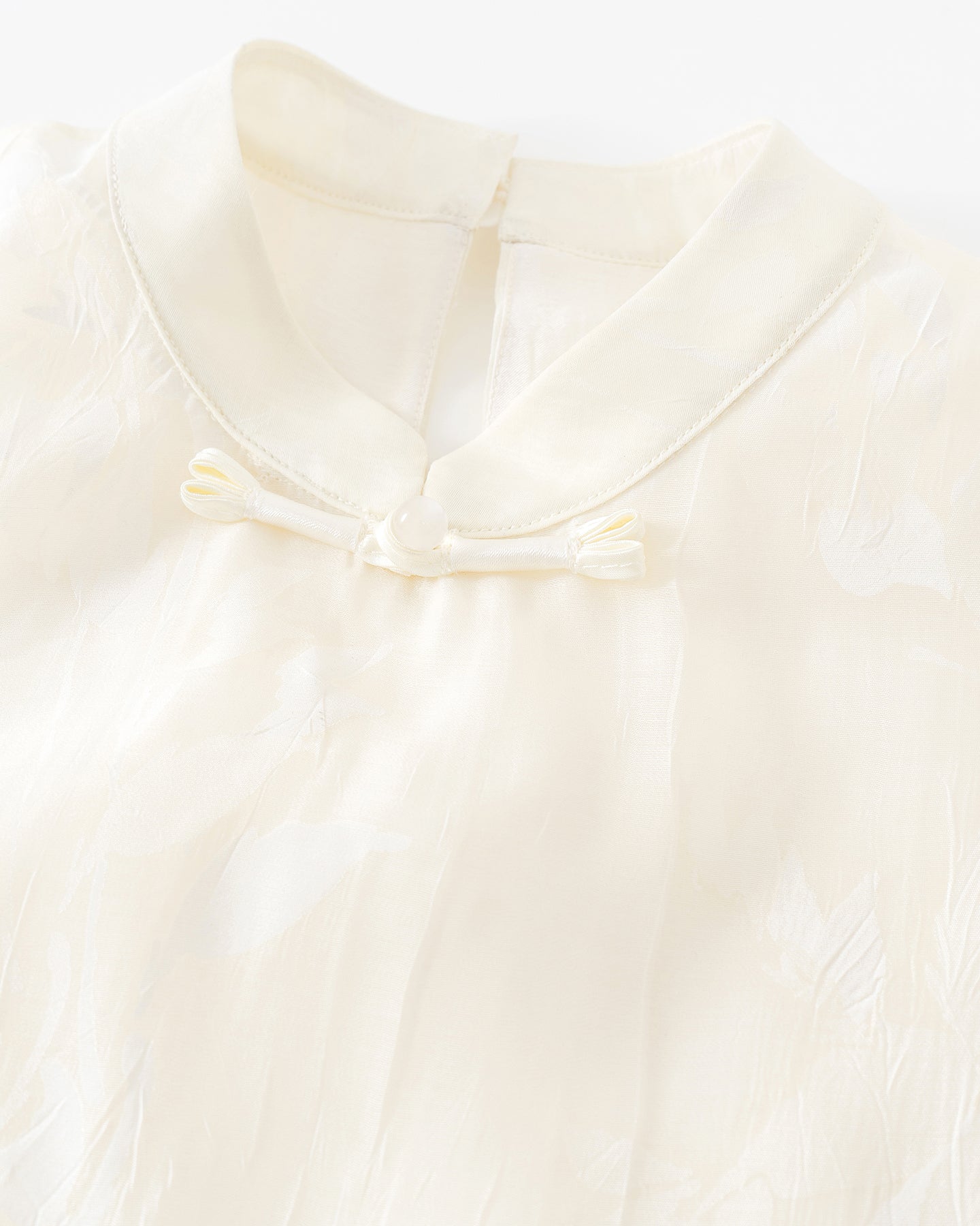 New Chinese-Style Willow Print Cocoon Silhouette — Dress & Vest Set