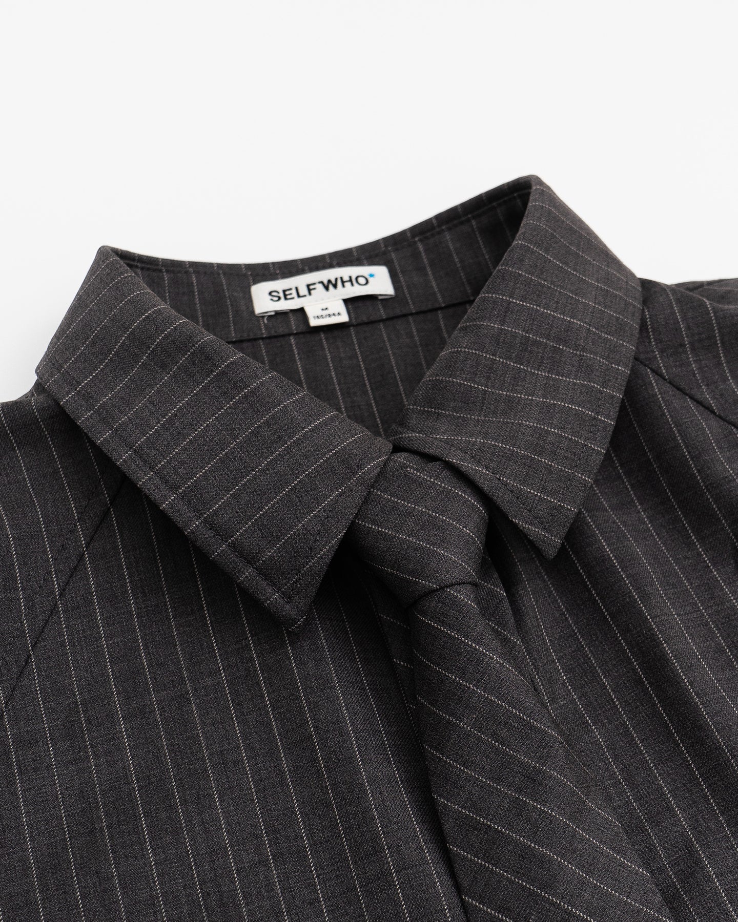 Sheep Wool Blend Grey Striped Shirt