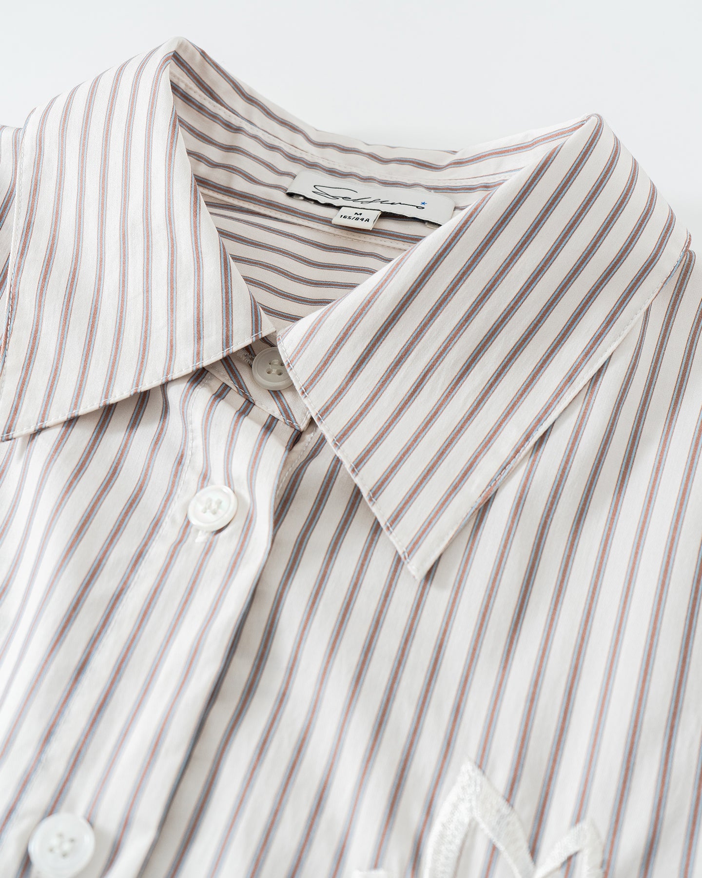 Embroidered Striped Shirt