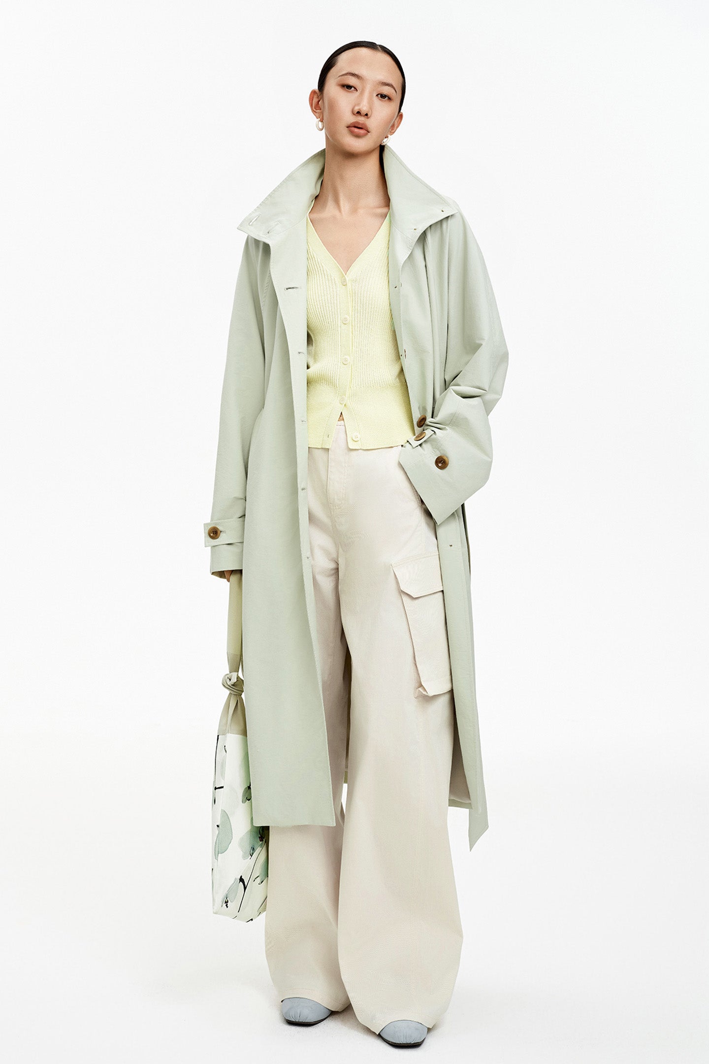 High-Neck Trench Coat