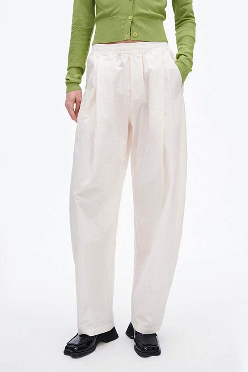 SELFWHO High-Density Cotton Brocade Solid Color Casual