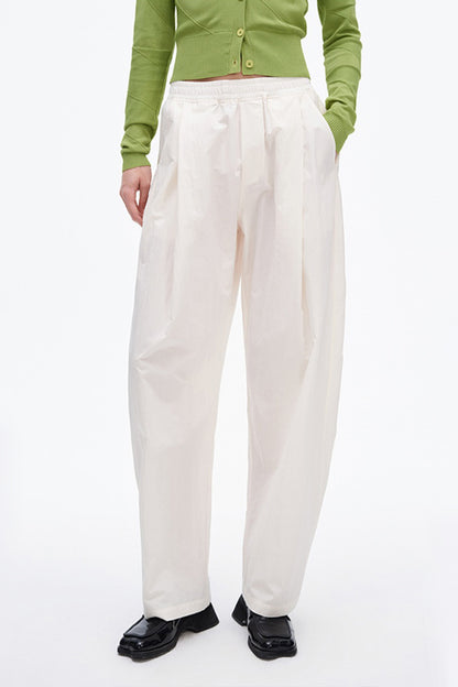 SELFWHO High-Density Cotton Brocade Solid Color Casual