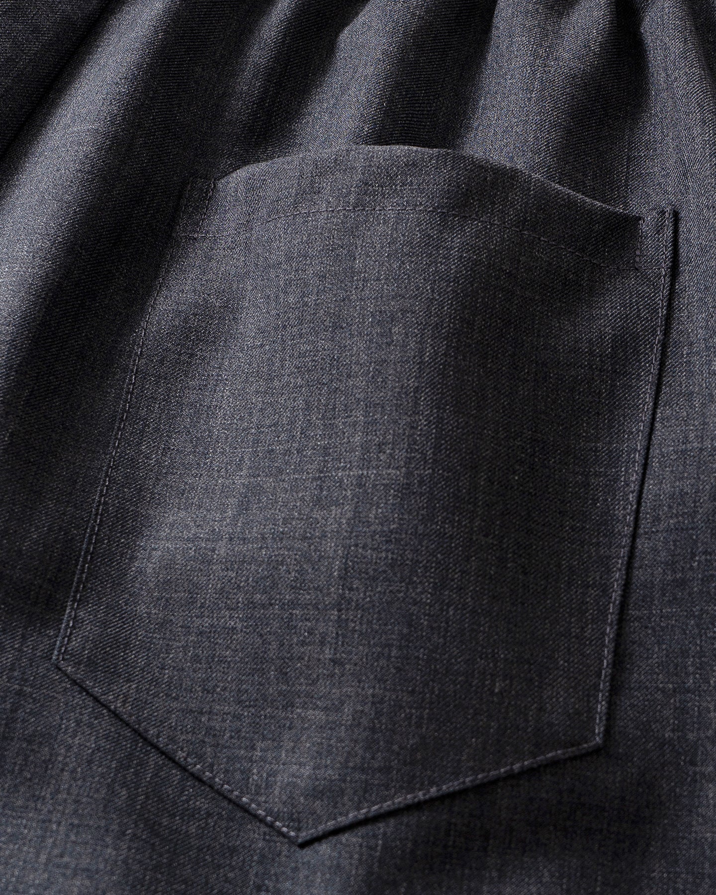Sheep's Wool Blend Straight-Leg Casual Trousers