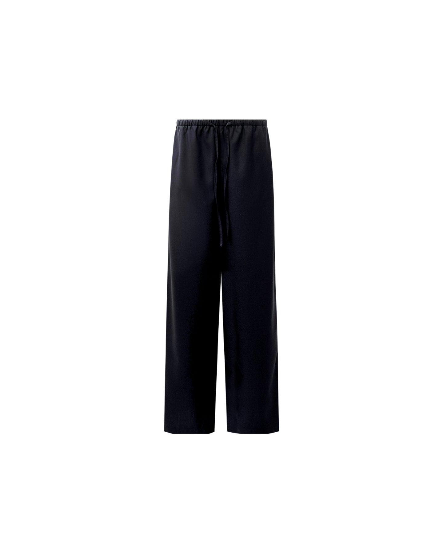 Sheep's Wool Blend Straight-Leg Casual Trousers
