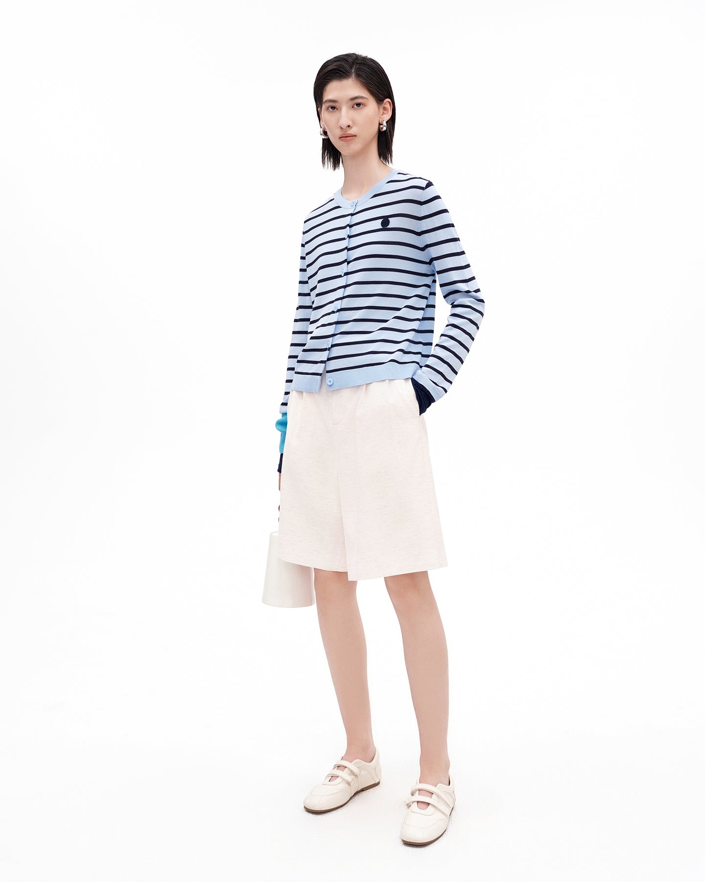 Loose-Fit Wide-Leg Knee-Length Shorts