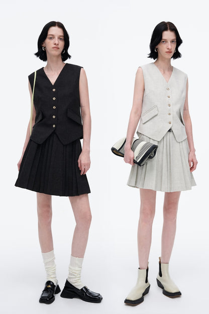 SELFWHO Classic V-Neck Suit Vest Jacket