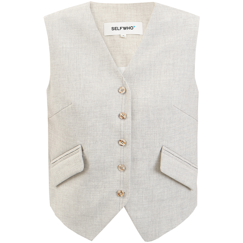 SELFWHO Classic V-Neck Suit Vest Jacket