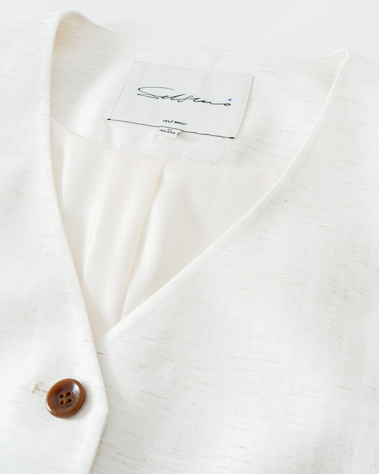 Linen-Blend Classic V-Neck Vest