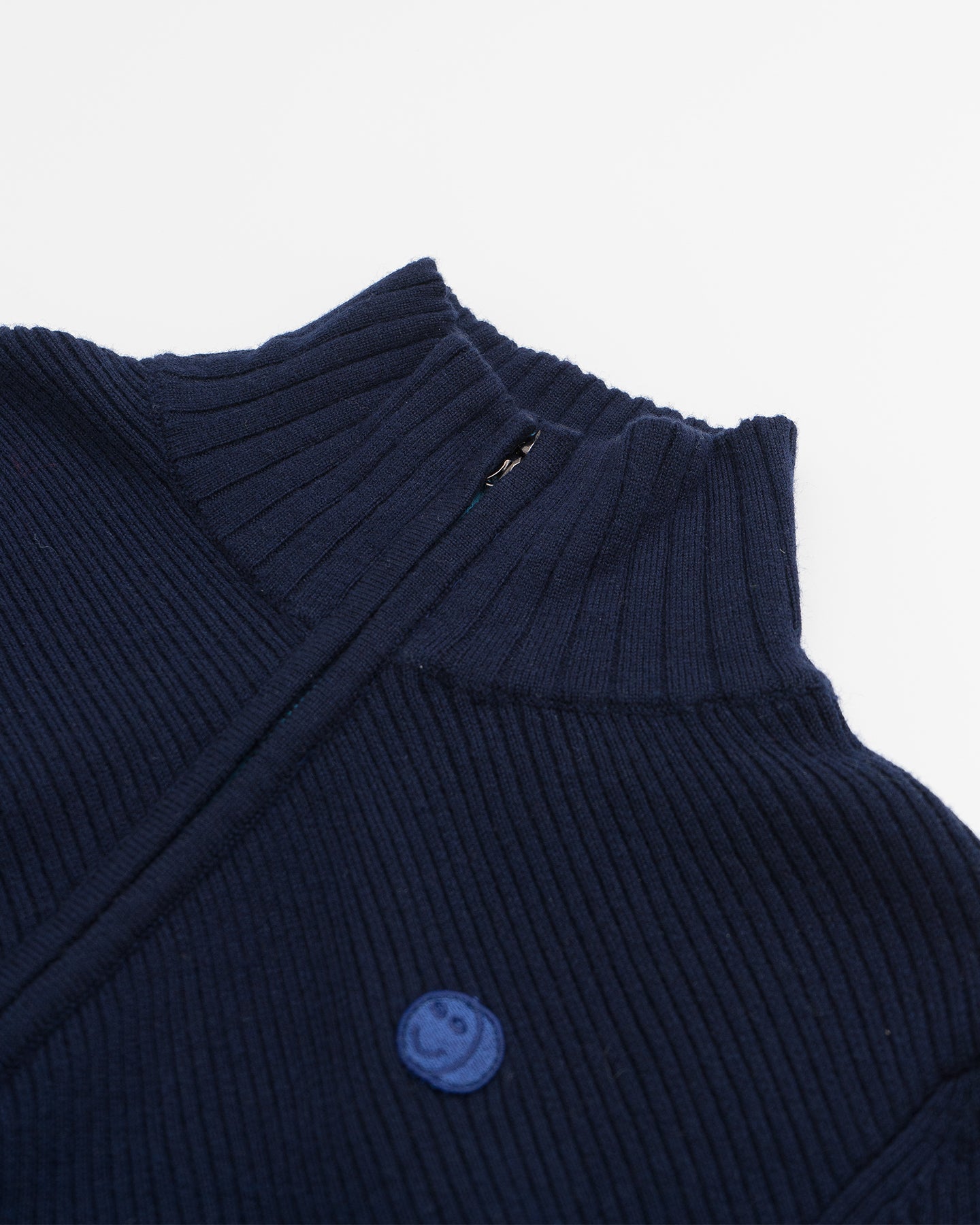Wool Blend Half Turtleneck Zip-UP Sweater