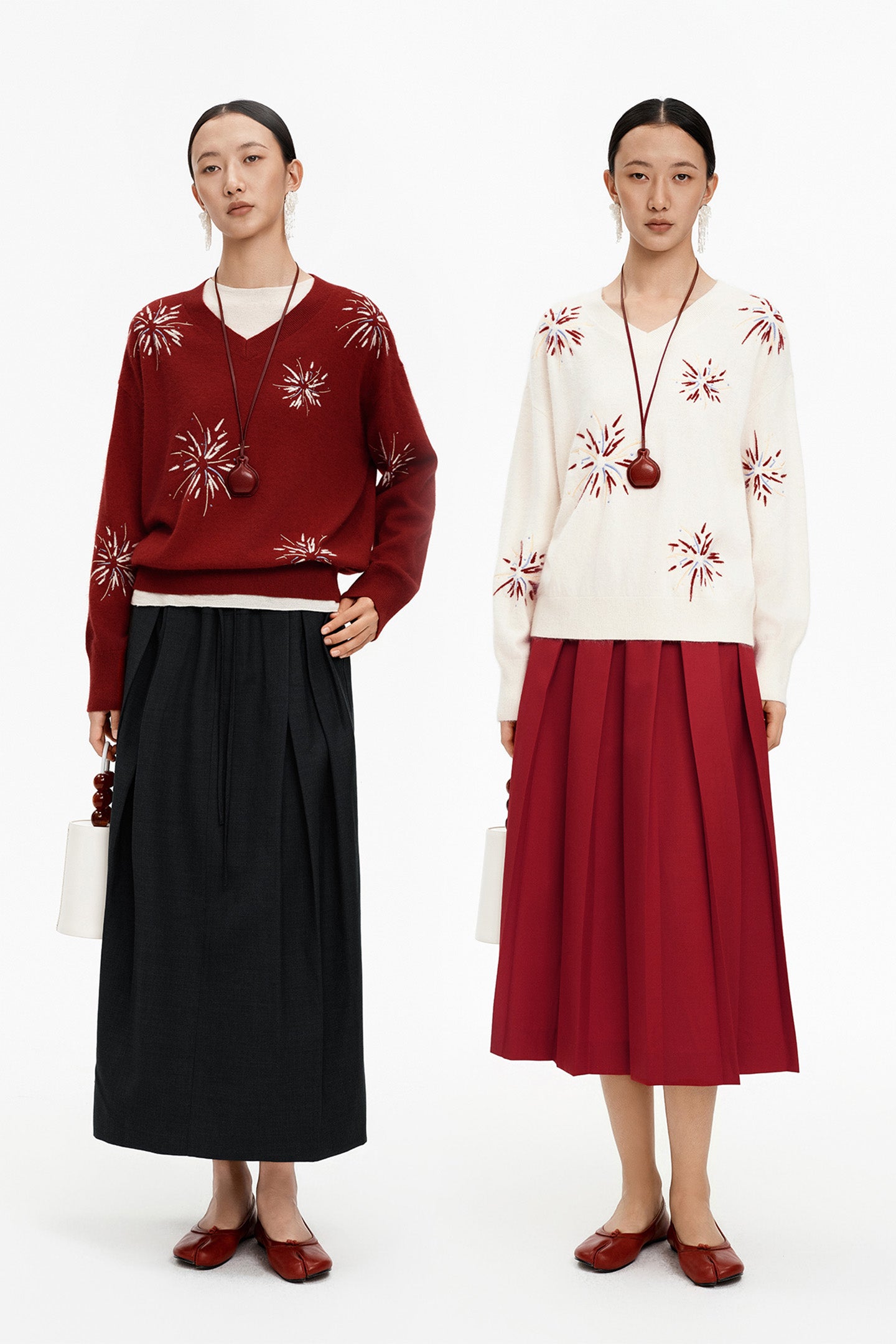 SELFWHO Rabbit and wool blend knitted sweater