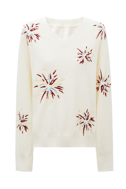 SELFWHO Rabbit and wool blend knitted sweater