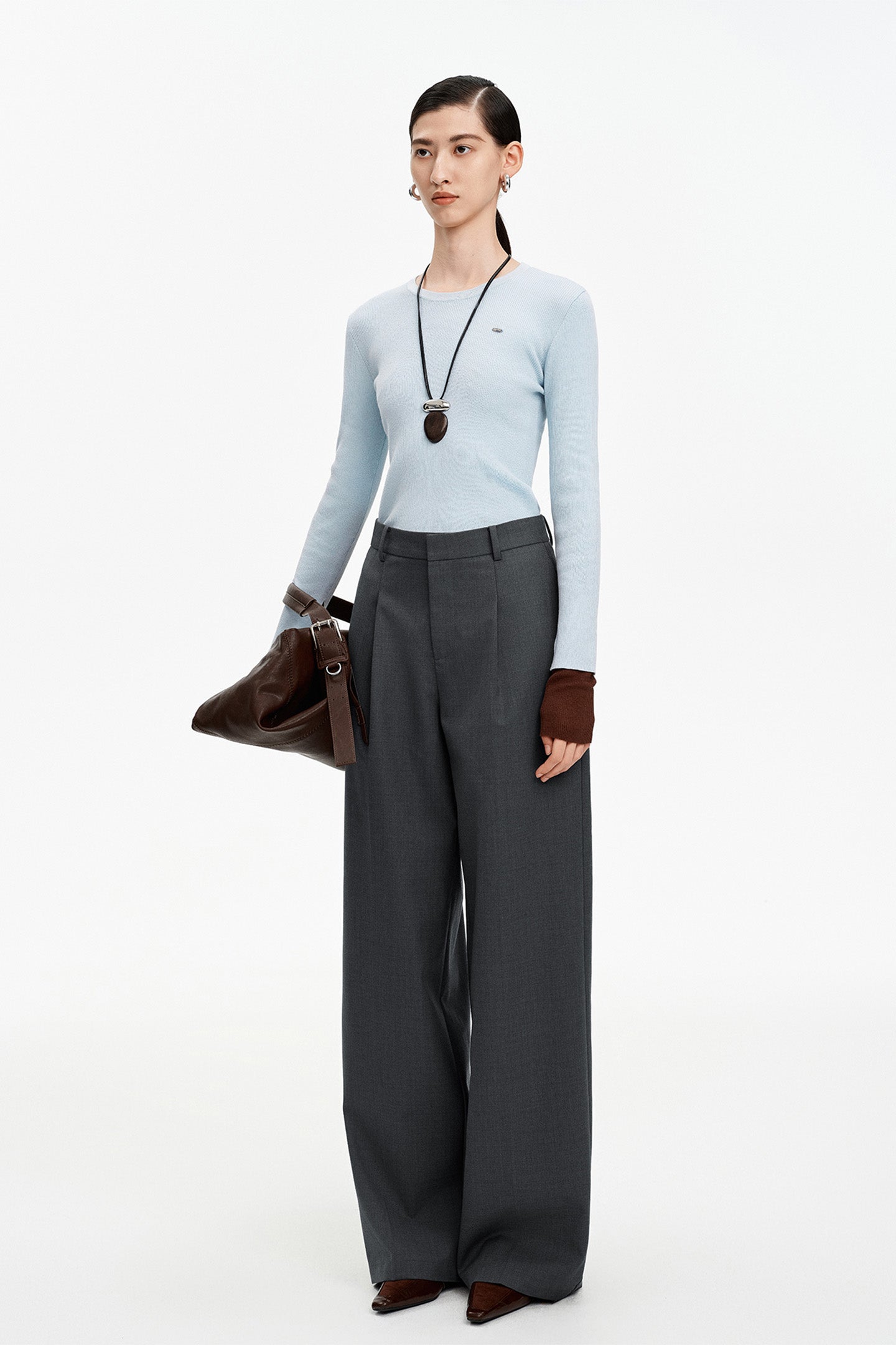 Cotton-Blend Knit Sweater