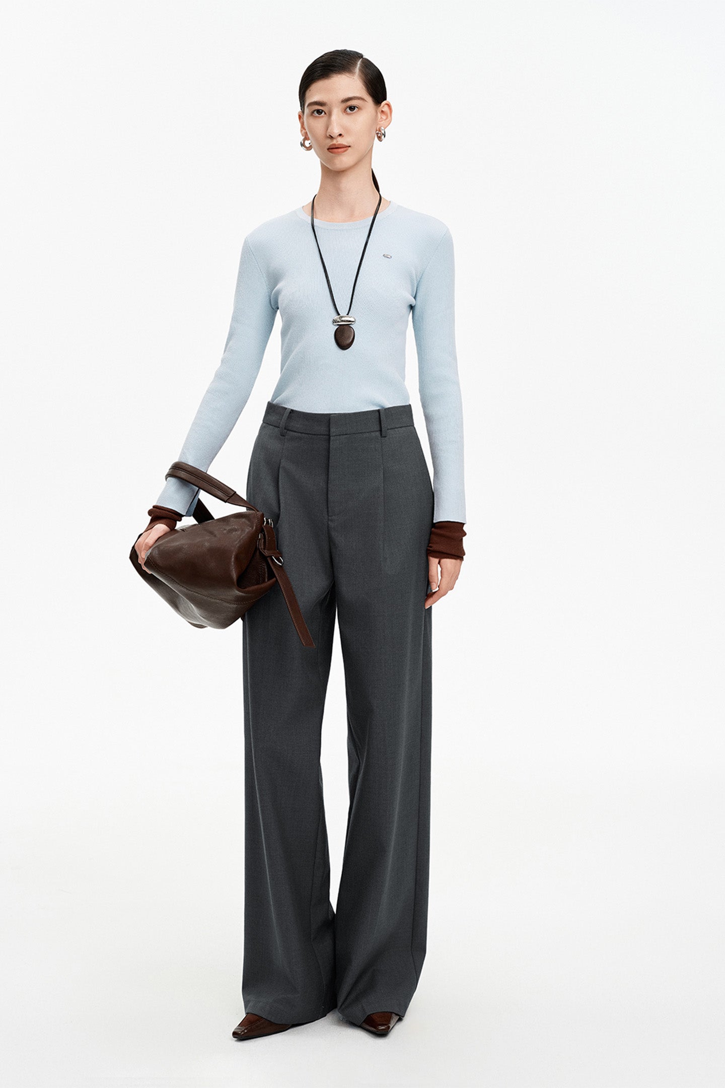 Cotton-Blend Knit Sweater