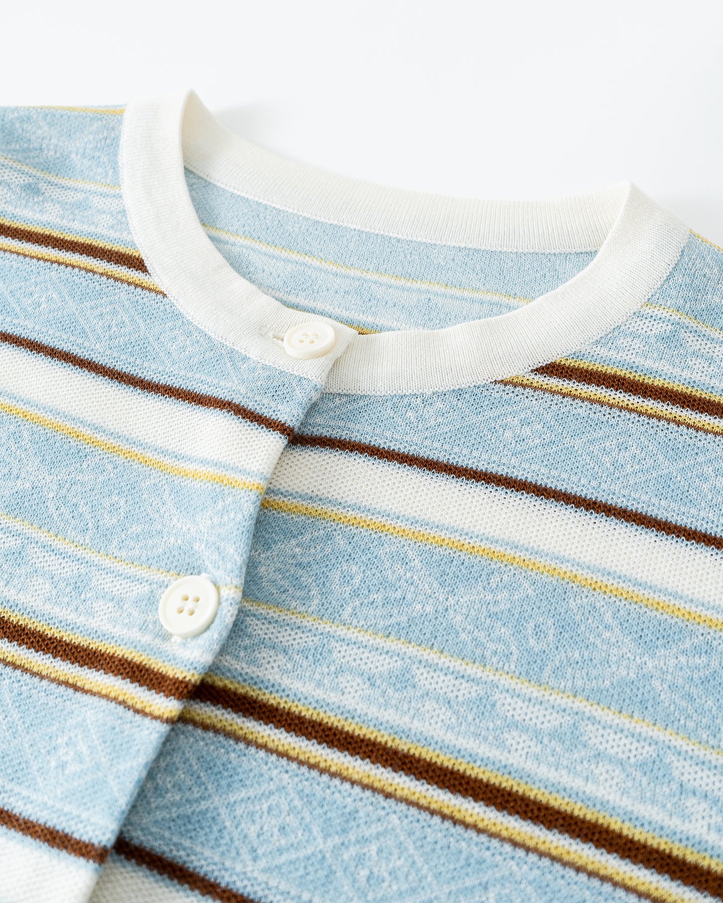 Sheep Wool Blend Striped Cardigan Sweater