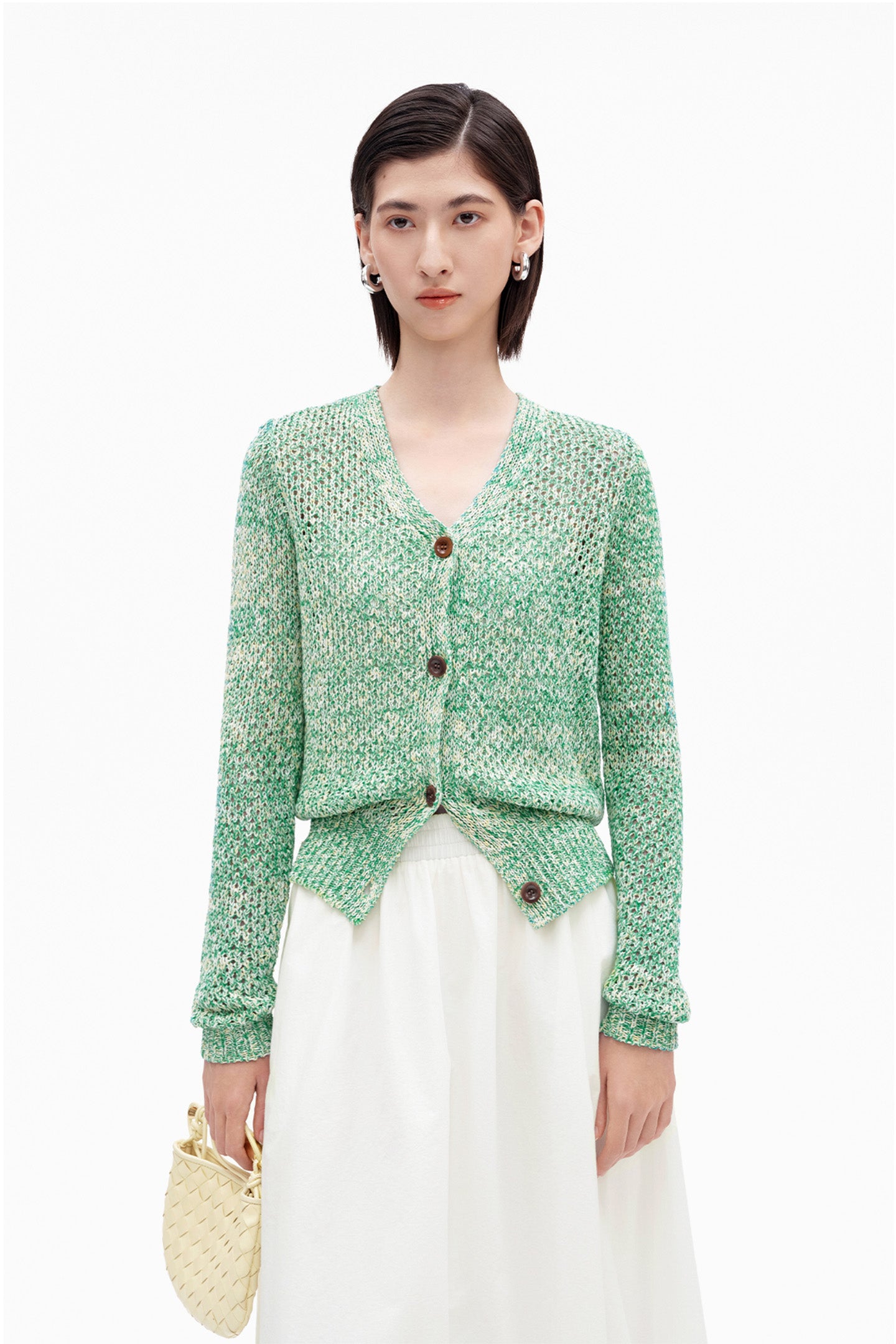 Retro V-neck Knit Cardigan