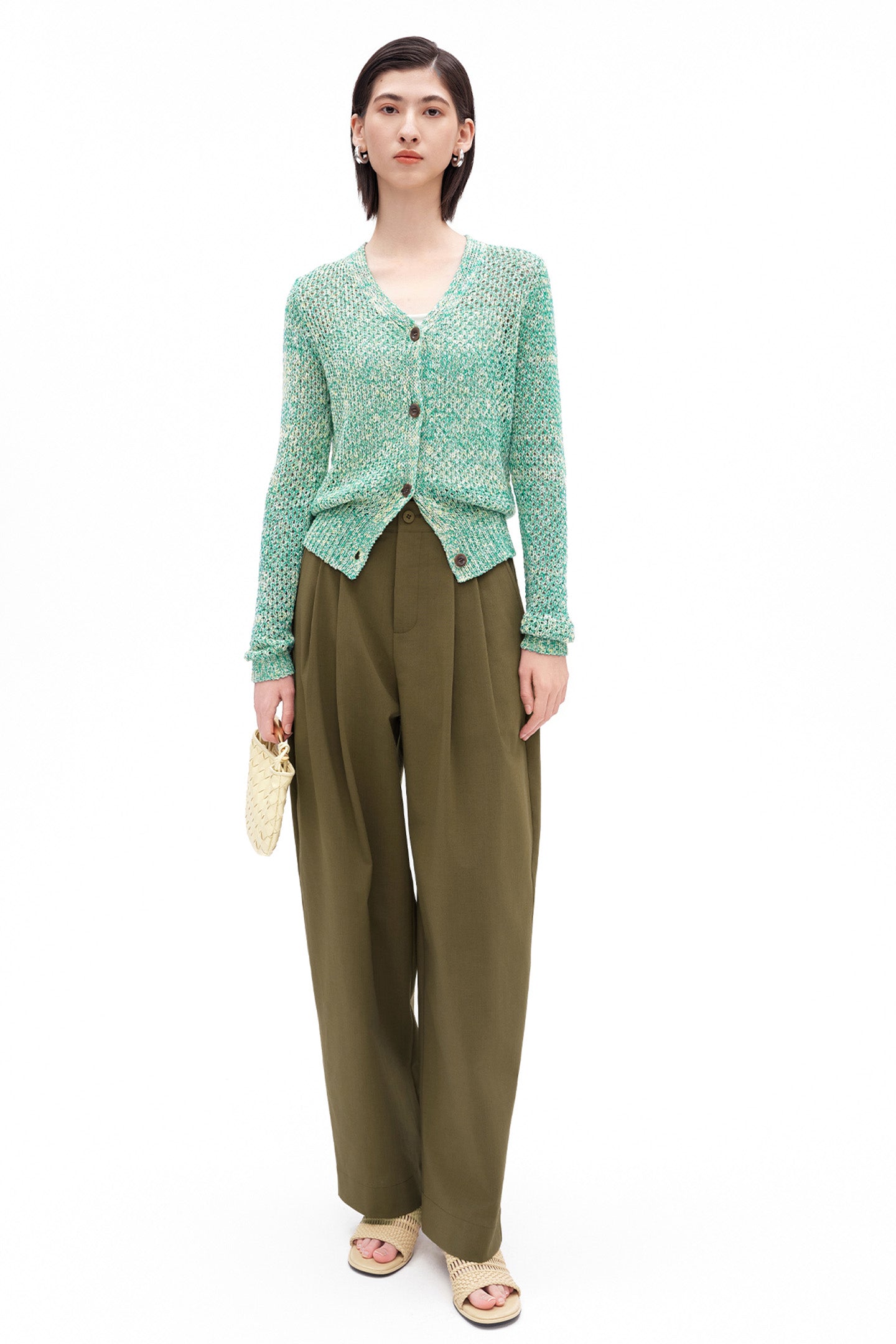 Retro V-neck Knit Cardigan