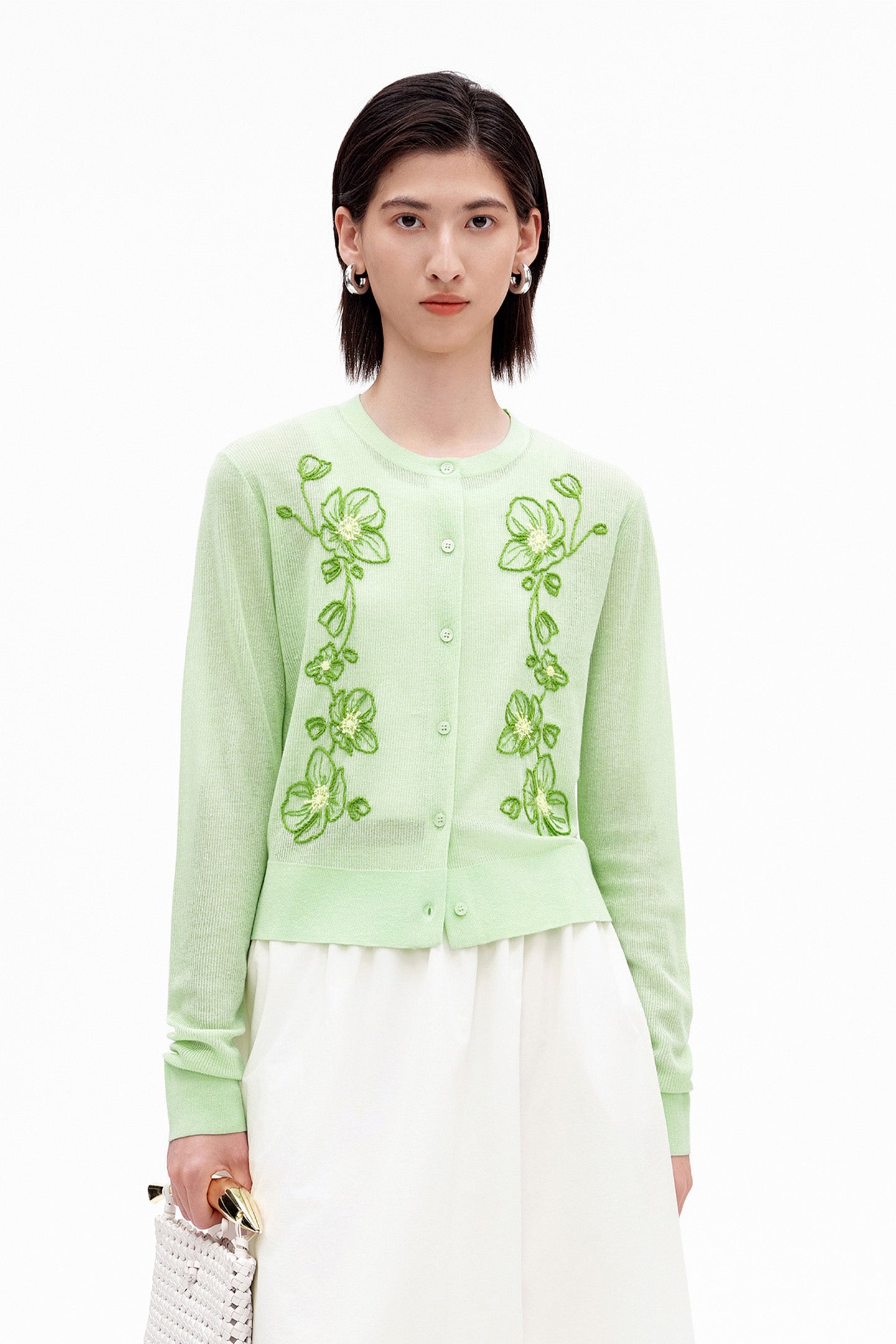 Vintage Floral Knit Cardigan
