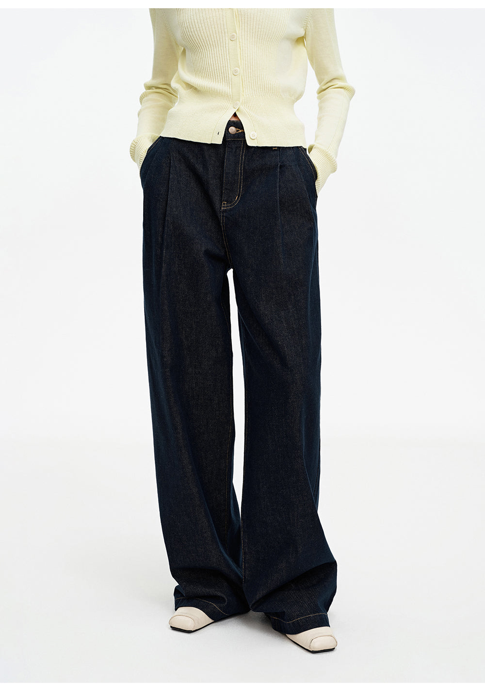 Cotton-Blend Vintage Washed Jeans