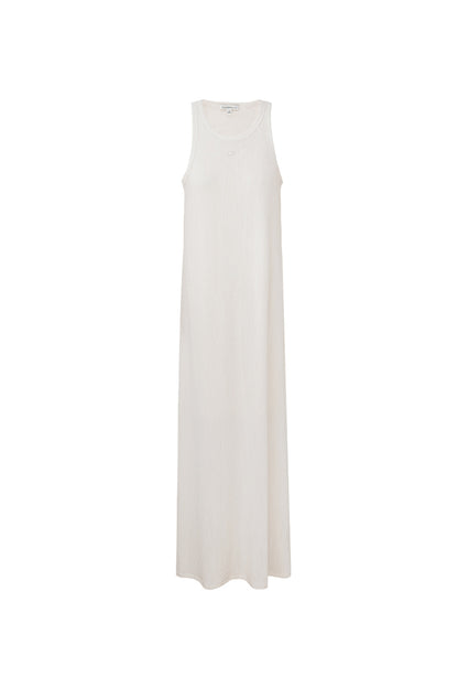 Acetate blend solid color oil painting style texture knit dress