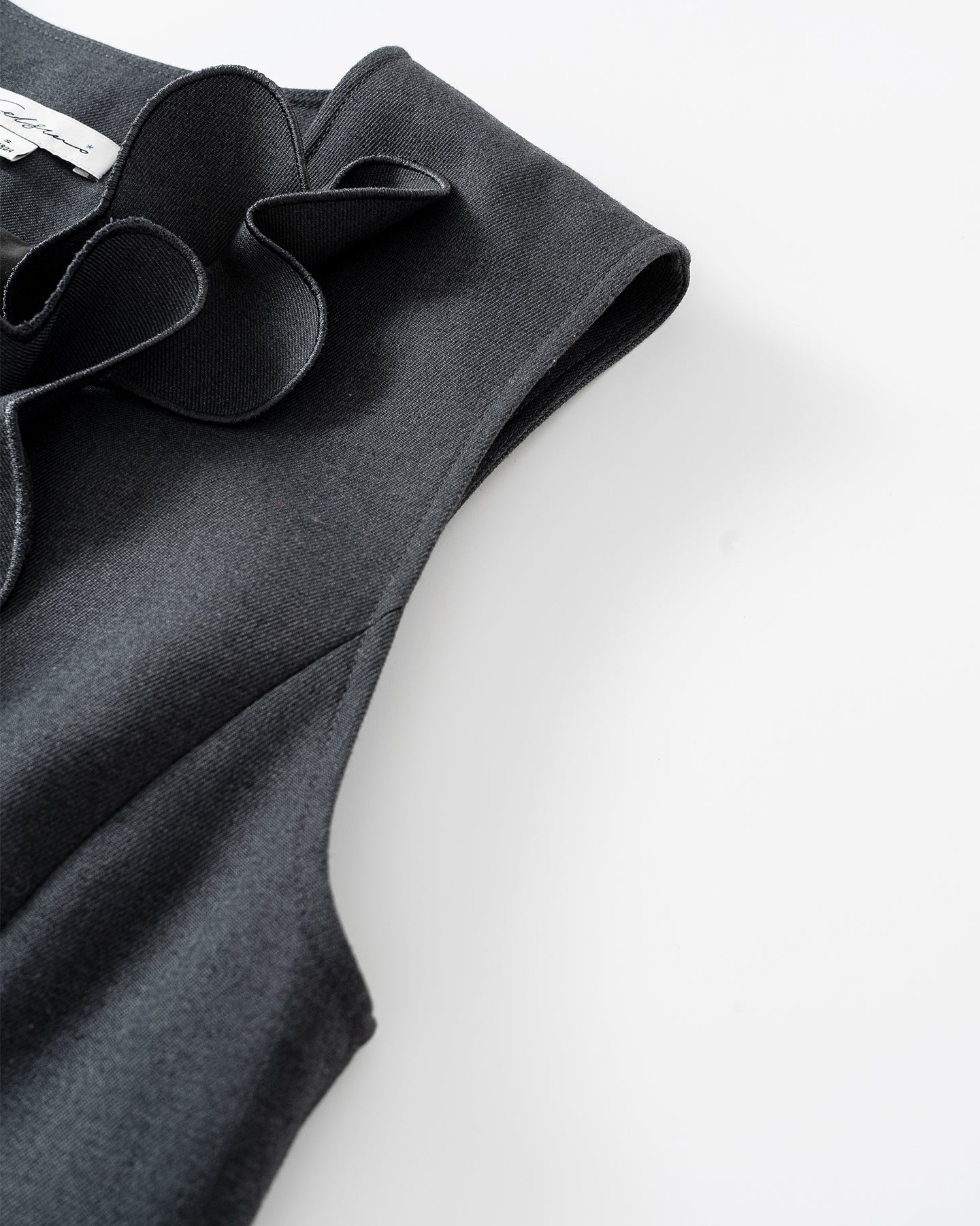 V-neck gray dress