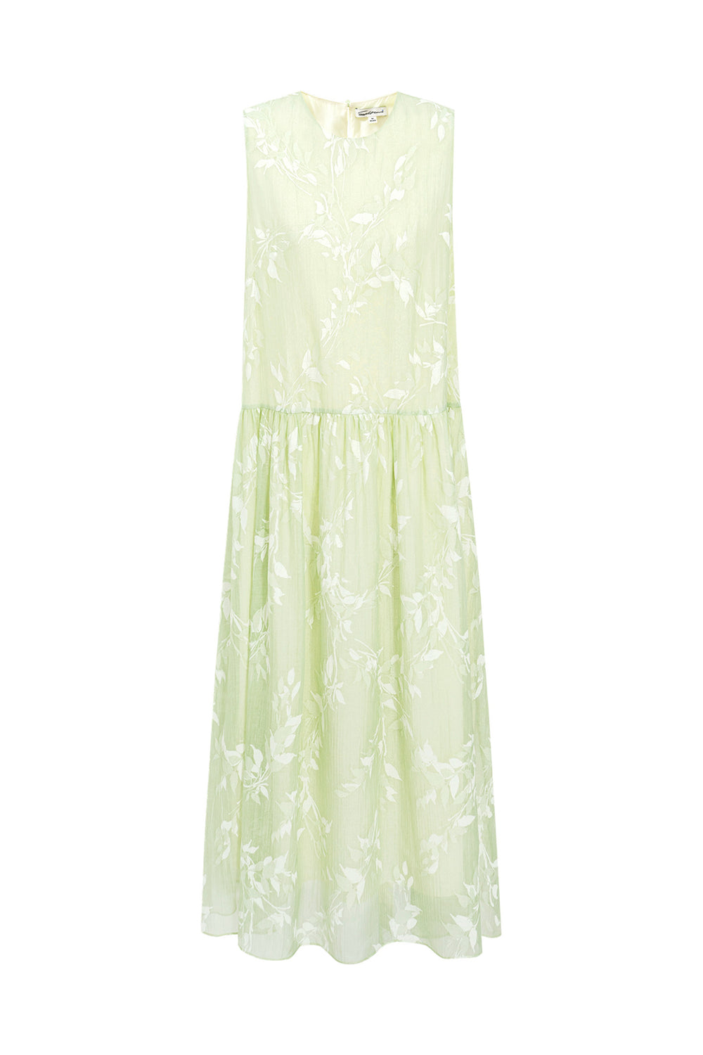 Chinese-Style Willow Branch Print Dress