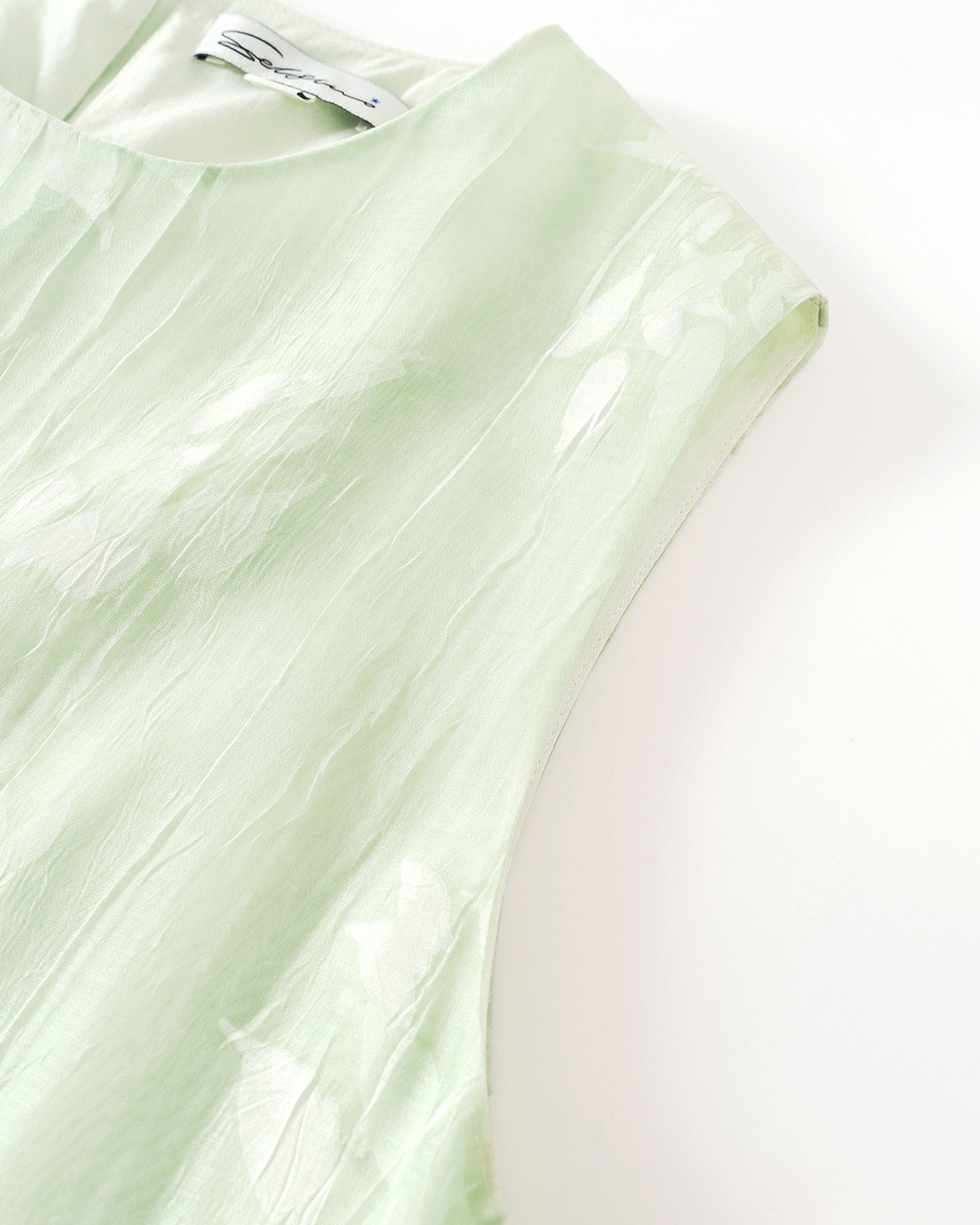 Chinese-Style Willow Branch Print Dress