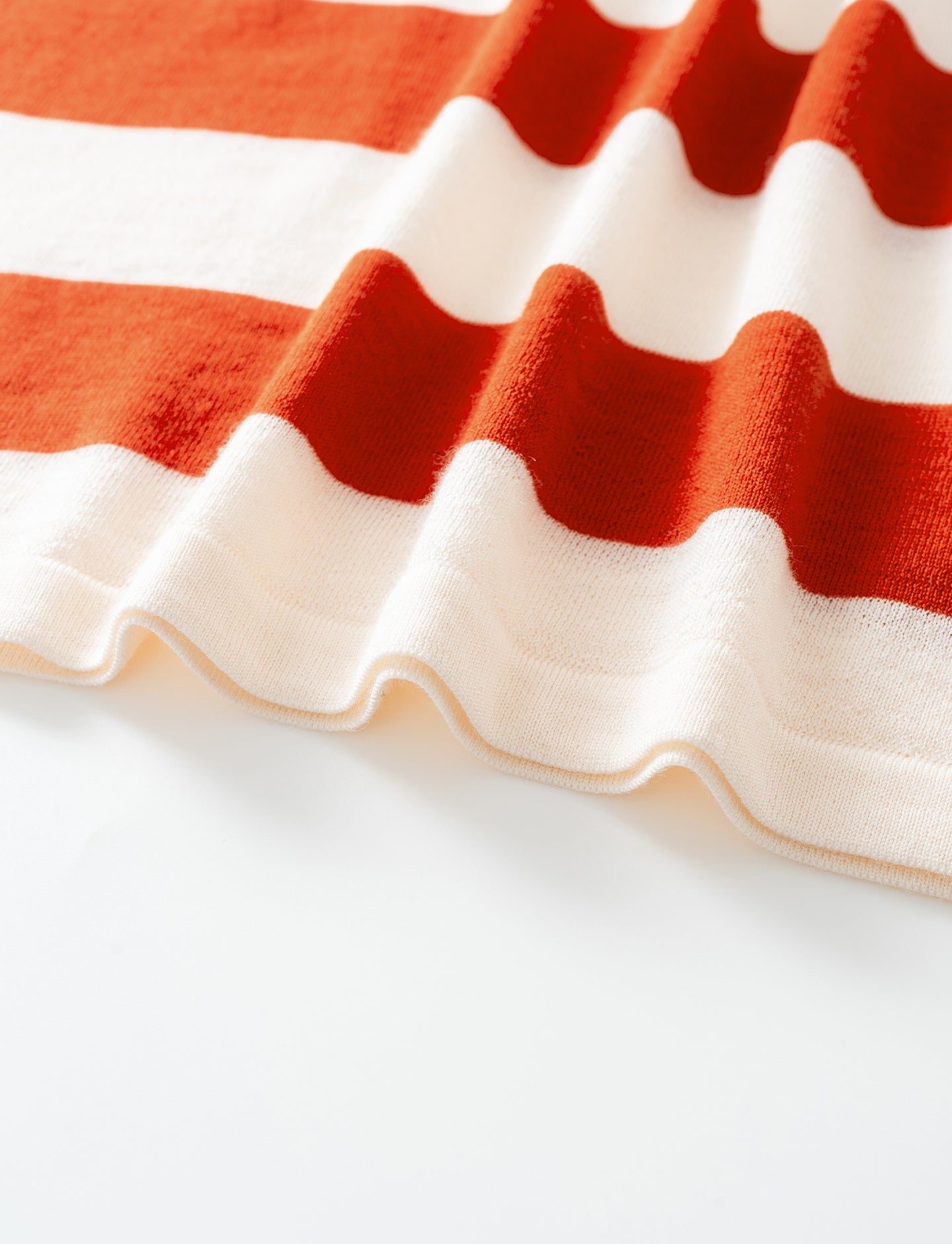 Sheep Wool Color Block Striped Long-Sleeve