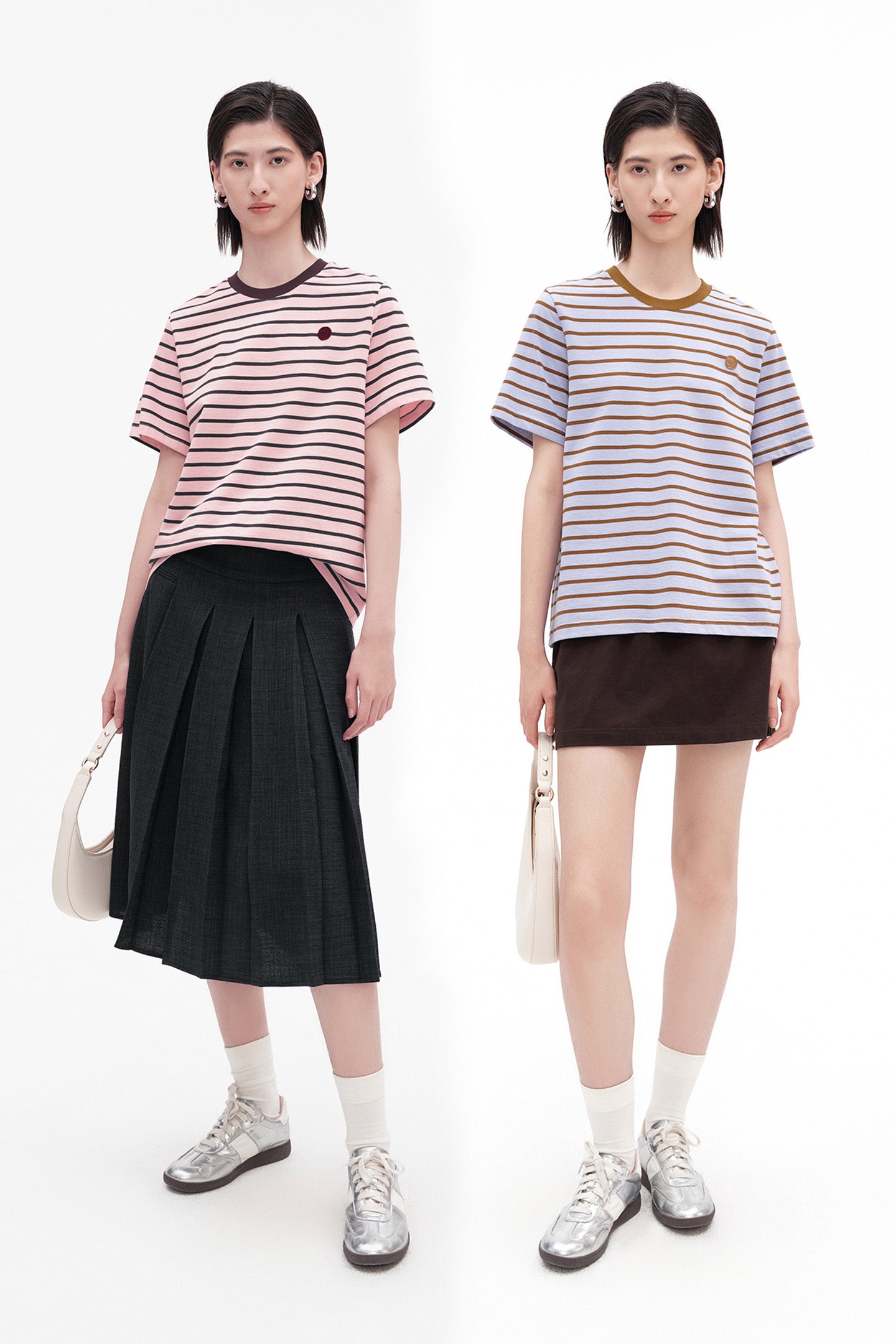 Women's Pure Cotton Striped Short-Sleeve T-Shirt