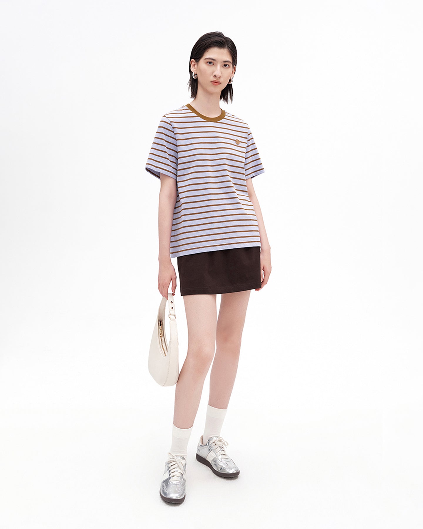 Women's Pure Cotton Striped Short-Sleeve T-Shirt