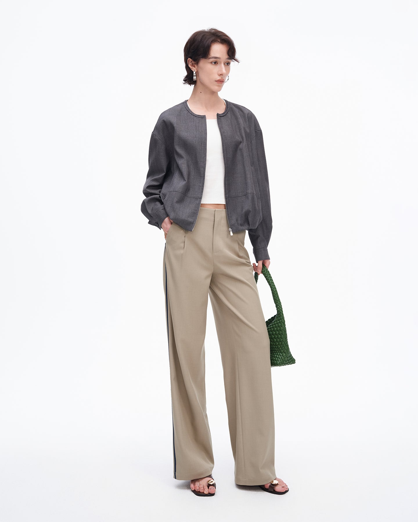 Gray Jacket + Skirt Suit