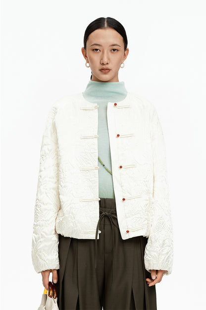 SELFWHO New Chinese Style Zodiac Horse Quilted Jacket