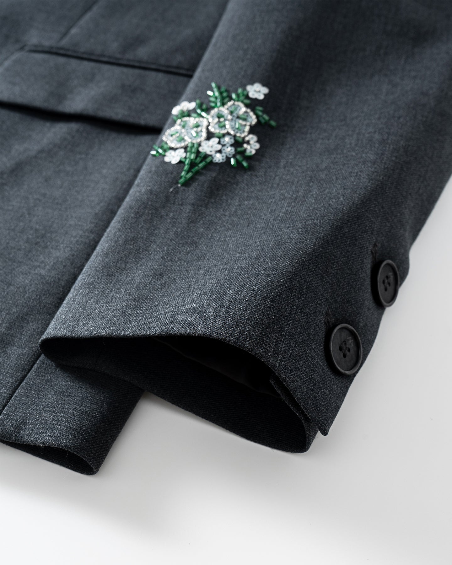 Beaded V-neck Suit