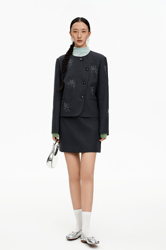 SELFWHO Beaded Short Jacket