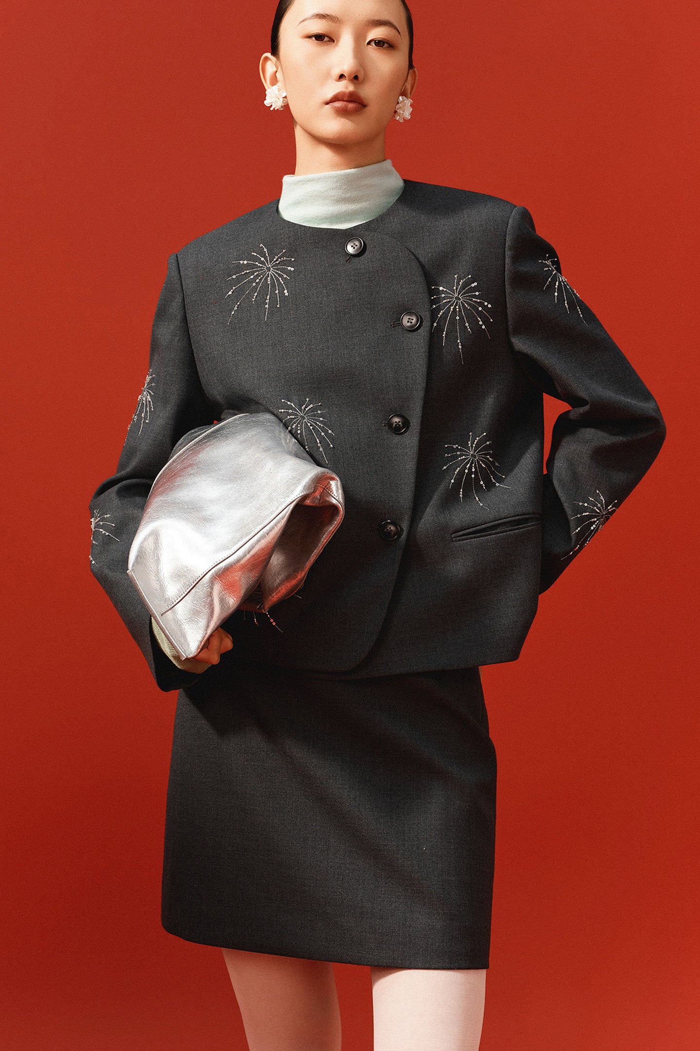 SELFWHO Beaded Short Jacket