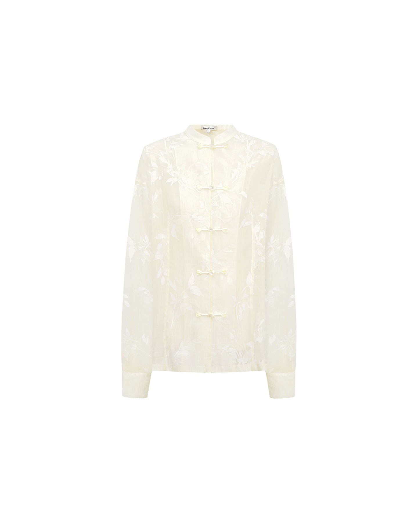 New Chinese-Style Shirt with Willow Branch Print