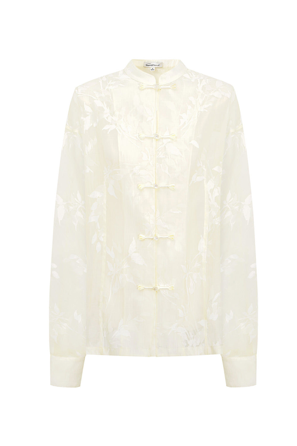 New Chinese-Style Shirt with Willow Branch Print