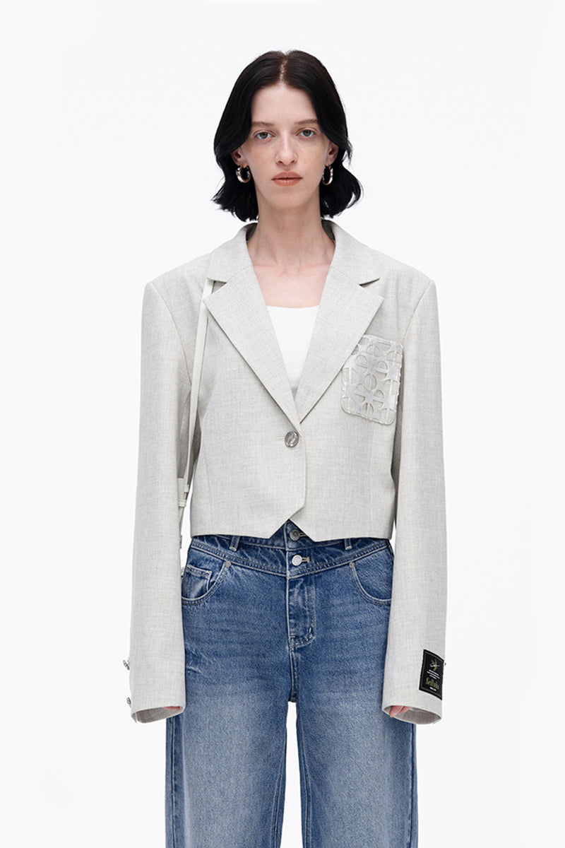 SELFWHO Classic Peak Lapel Suit Jacket