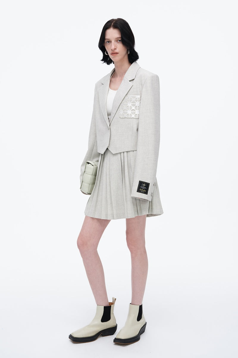 SELFWHO Classic Peak Lapel Suit Jacket