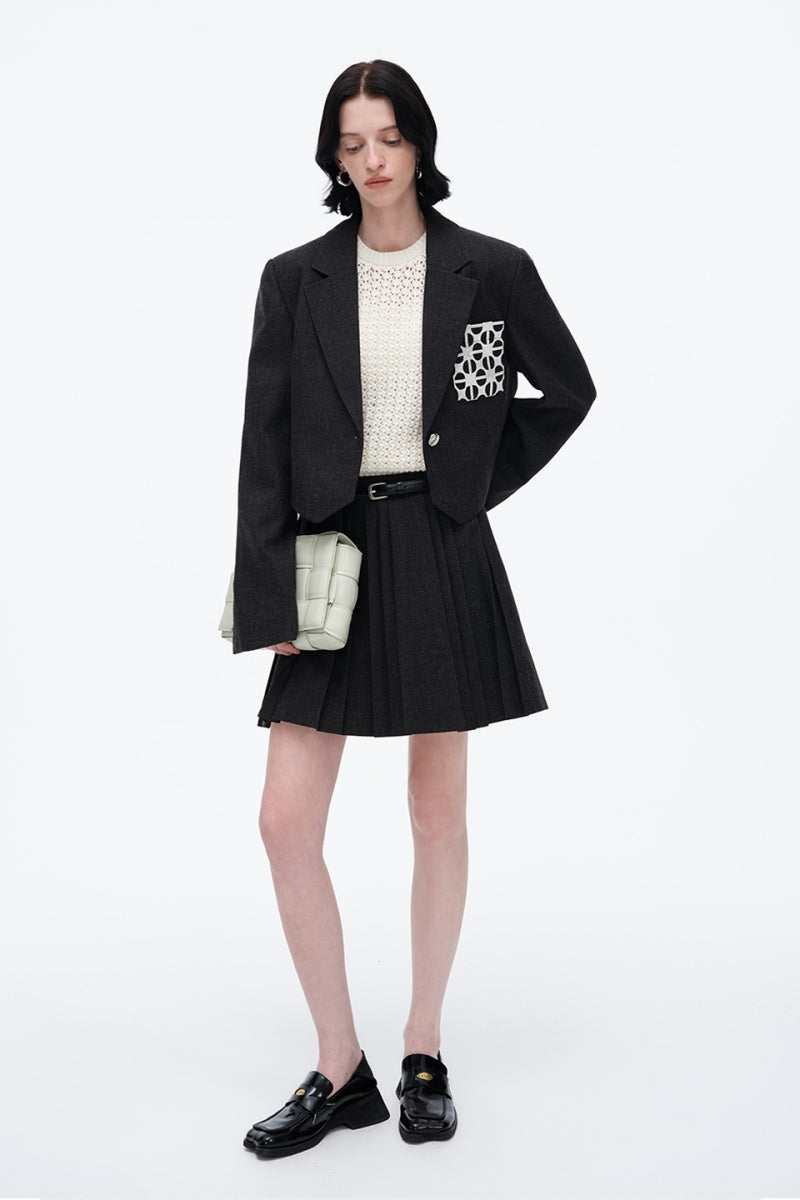 SELFWHO Classic Peak Lapel Suit Jacket