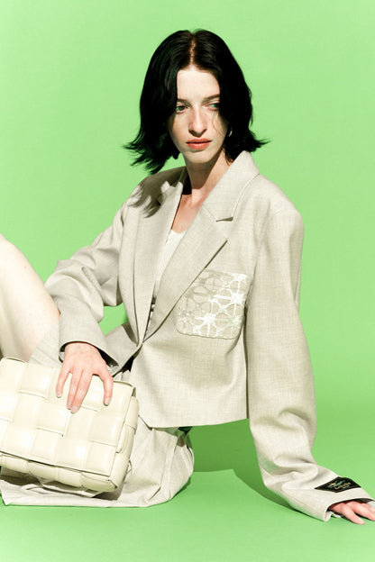 SELFWHO Classic Peak Lapel Suit Jacket
