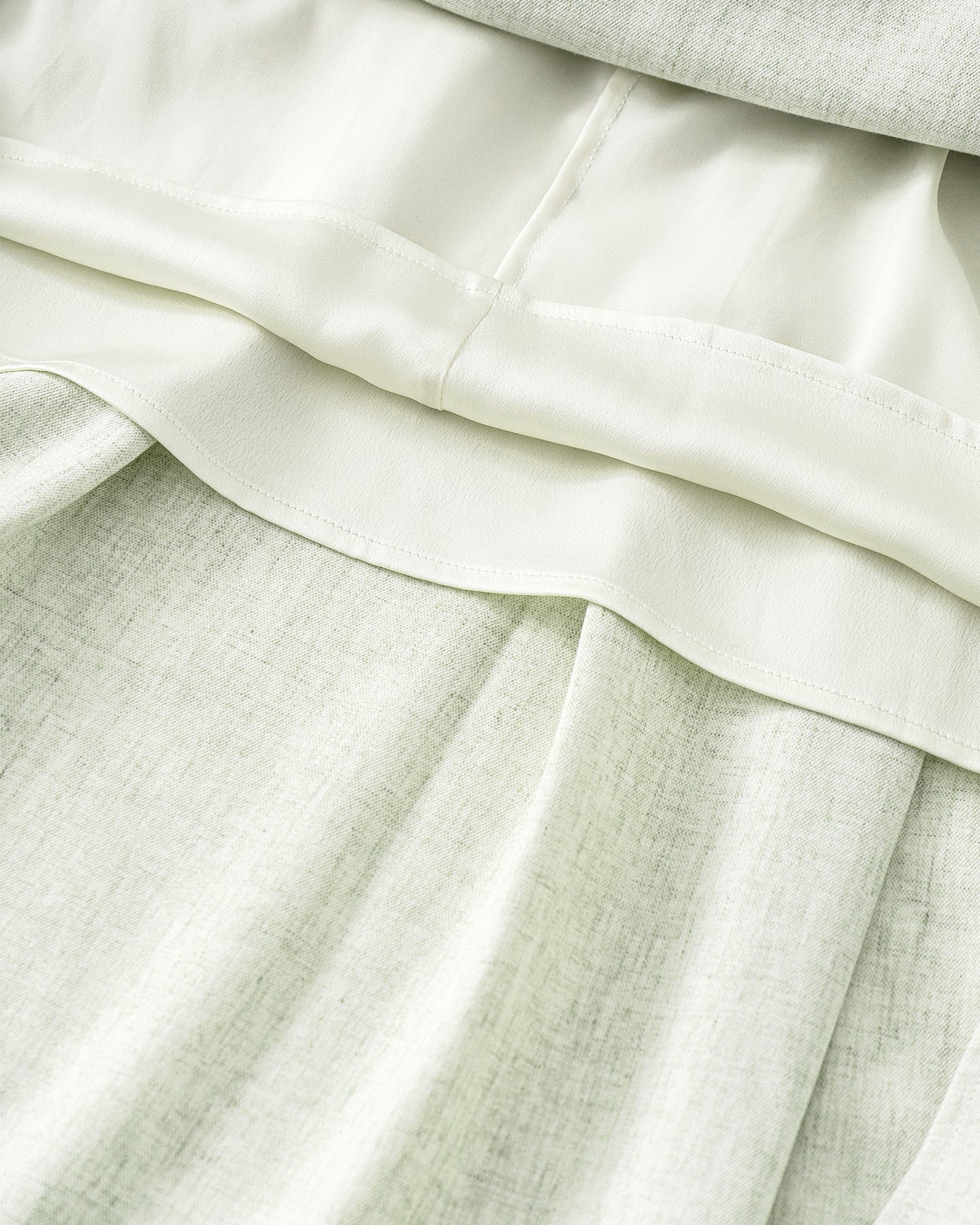 Loose Linen Blend Pleated Skirt