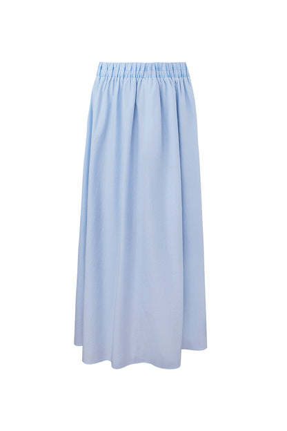 SELFWHO Cotton Blended Casual Top + Skirt Set