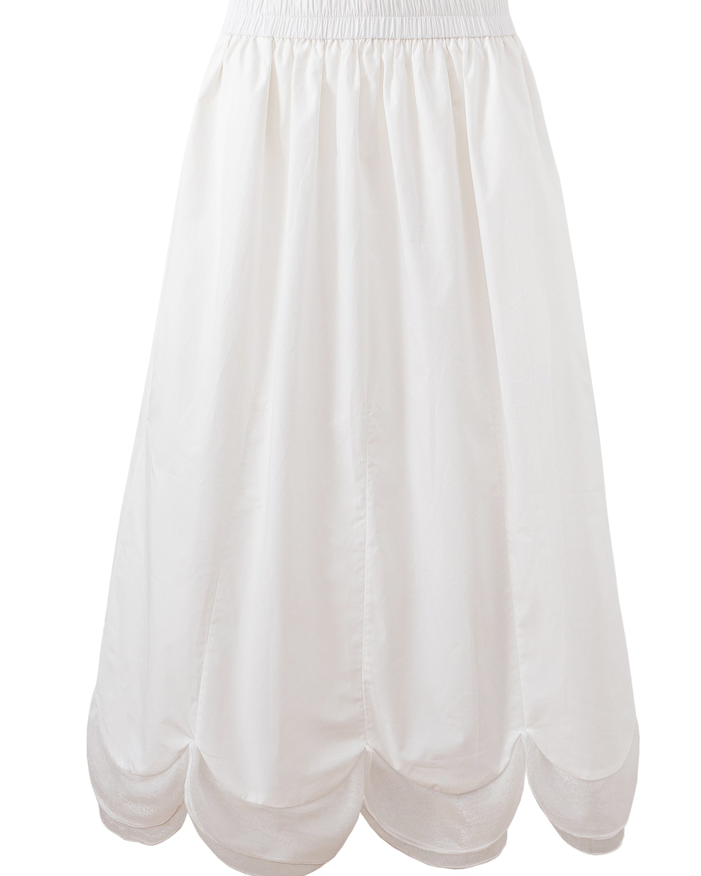 New cotton petal-shaped A-line Top